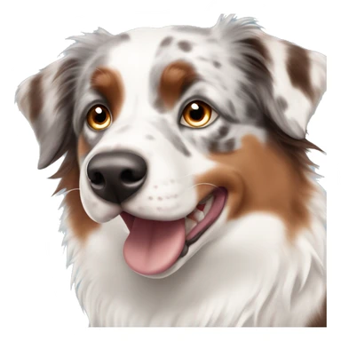 Red merle Australian shepherd with light blue eyes. sticker