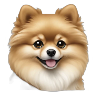 pomeranian puppy light brown beige white sticker