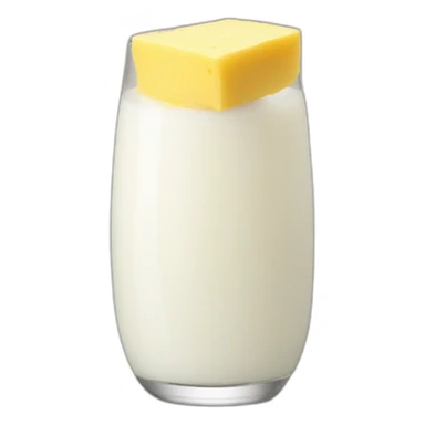 milk glass and polenta sticker