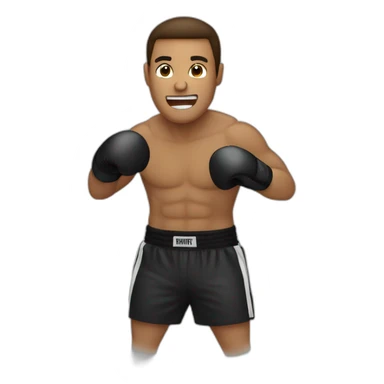 man punching a boxing bag sticker