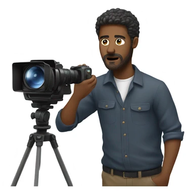 man making film sticker