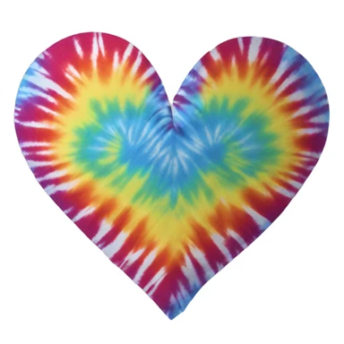 tie dye heart sticker