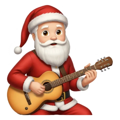 santa guitarist sticker