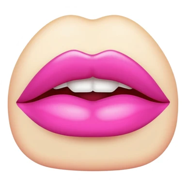Pink lipstick sticker