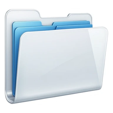 full white/transparent folder opened sticker