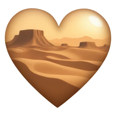 Heart that have a Desert Titanium color  sticker