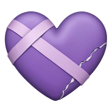 purple heart with bandage sticker