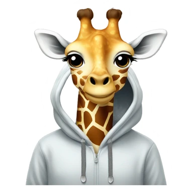 Giraffe wearing a hoodie sticker