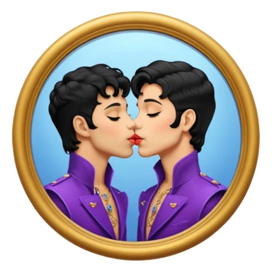 prince the singer kissing the mirror sticker