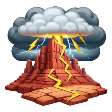 create a red rock style thunder sticker