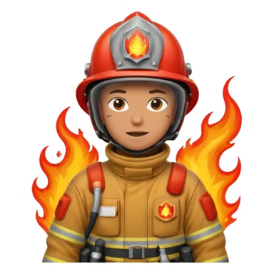 Firefighter on fire sticker
