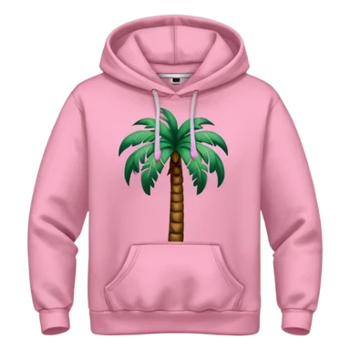 Pink palm puff hoodie sticker