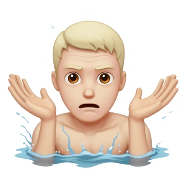 man drowning sticker