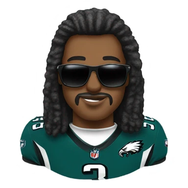 NFL eagles wearing star sunglasses  sticker