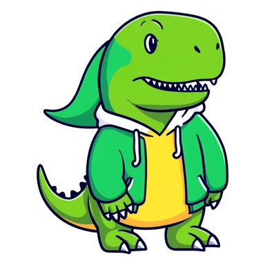 Trex wearing hoody sticker