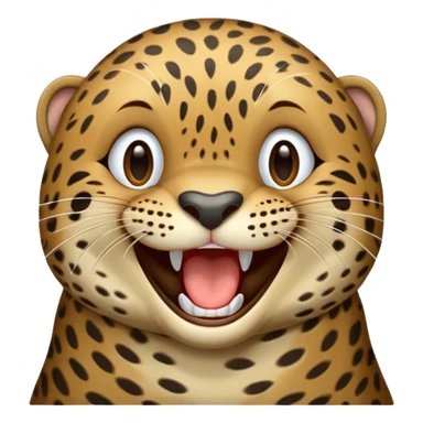 Seal leopard laugh sticker