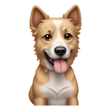 Perro salchica con un pastel sticker