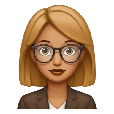 mujer trigueña con lentes sticker