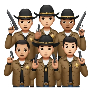 Norteño street gang with 14, hand gang signs and guns sticker