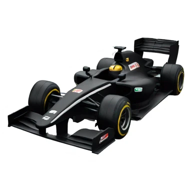 black simplistic formula one car sticker