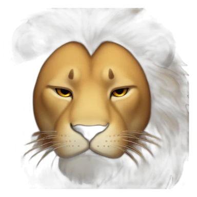 Big Lion and small black cat both closed eyes sleeping sticker