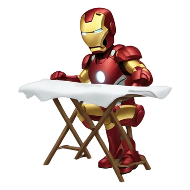 ironman ironing clothes sticker