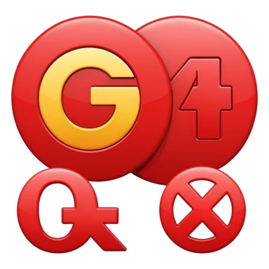 plus and percentage sign in red sticker