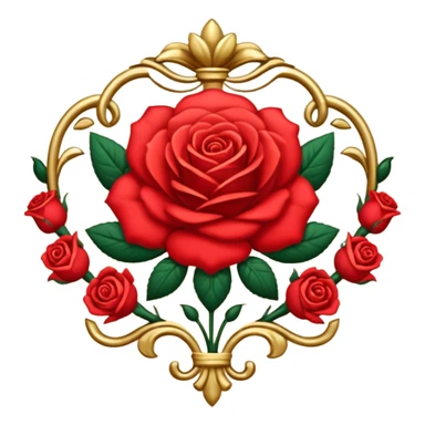 brasão com rosas condessa vermelha sticker