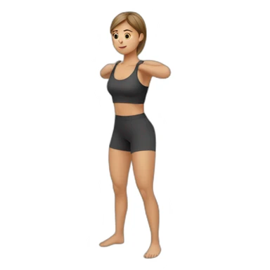  woman doing bulgarian squats sticker