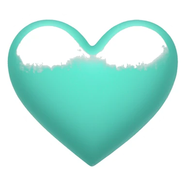 Pastel teal colored heart sticker