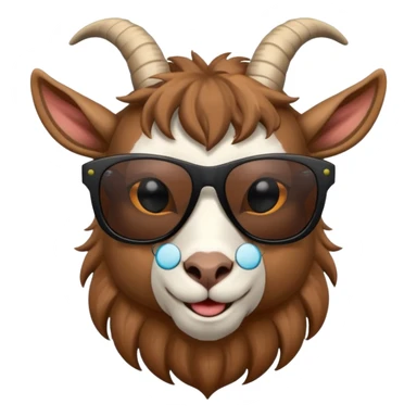 Goat with full black sunglasses  sticker