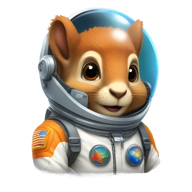Squirrel in spacesuit  sticker