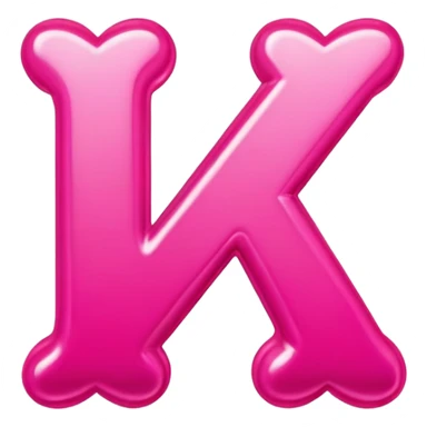 Make a letter k out of 🩷 sticker