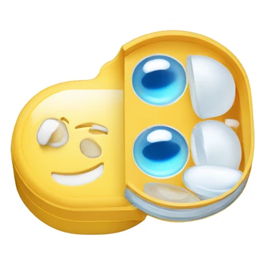 dual compartment prescription contact lens case sticker