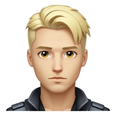handsome man cyber punk blond  sticker