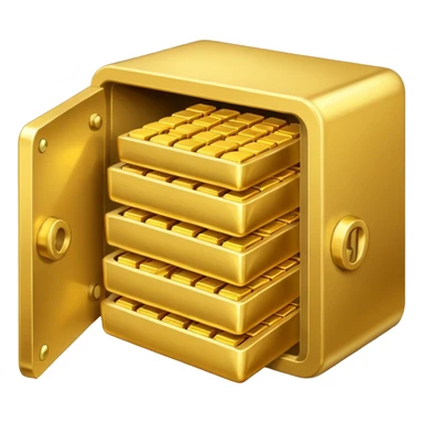 open filled money vault sticker