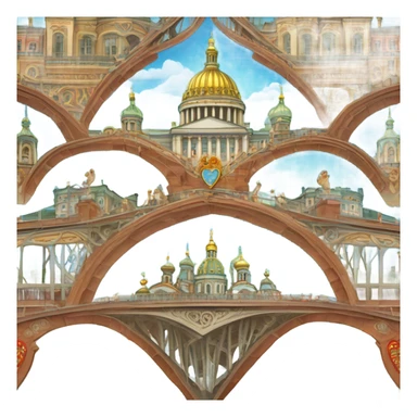 Saint-Petersburg heart  sticker