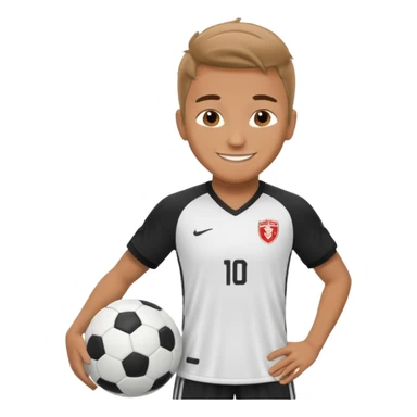 Futbolista posando para una foto sticker