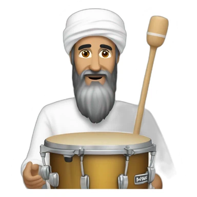 osama bin laden playing drums sticker