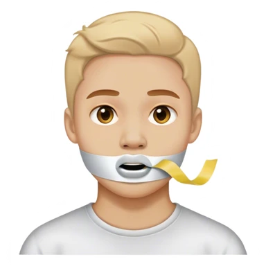 pessoa com fita adesiva na boca sticker