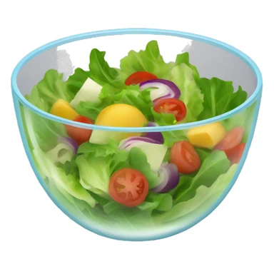 Glass bowl of salad sticker