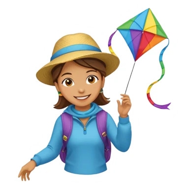 Someone flying a kite sticker