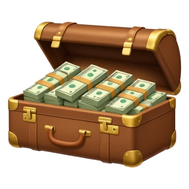 maleta con dinero sticker