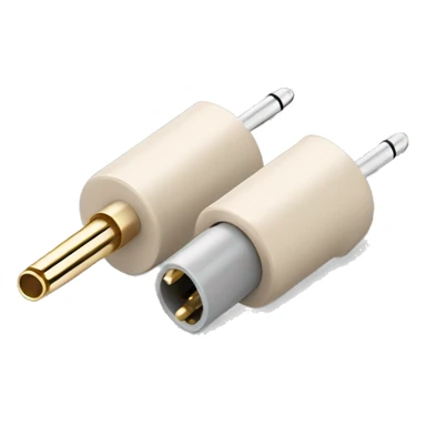 beige stereo adapter mini jack to big jack for headphones  sticker