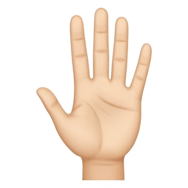 a hand held open with the palm facing upward sticker