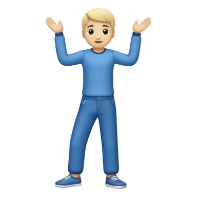 A little guy with no limbs but legs with pants ☺️👖 sticker