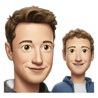 elon musk and mark zuckerberg sticker