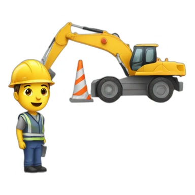 person watching road works sticker