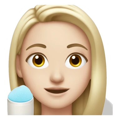 White girl doing skincare  sticker