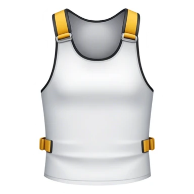 a white shirt with adjustable waist straps sticker